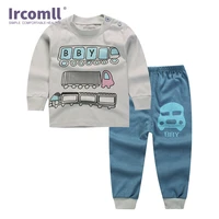 ircomll children boys girls clothing set 100 cotton long sleeved pajamas children infant baby sleepwear sets topspants unisex