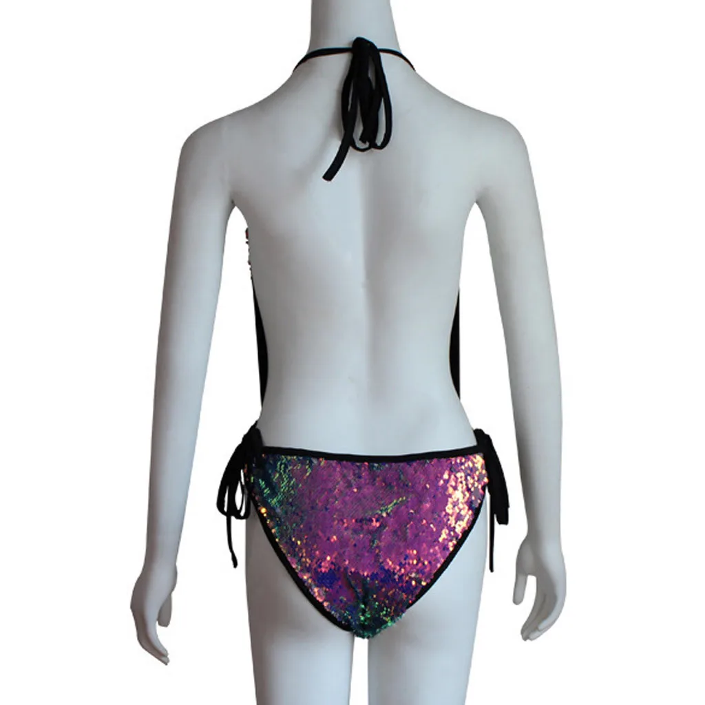 SAGACE Цельный купальник с блестками лямки для купальников купальный костюм