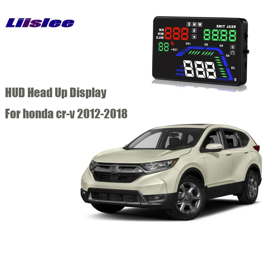 Liislee автомобильный HUD Дисплей OBD2 Интерфейс Q7 для Honda CR V 2012 2018 быстрое расстояние