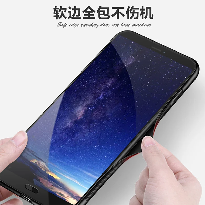 ДЛЯ Vivo Y85 чехол для VivoY85 Чехлы окрашенные закаленное стекло + Мягкая силиконовая