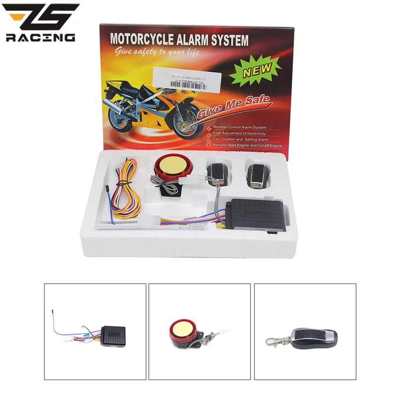 Система сигнализации ZS Racing для мотоциклов 12 В противоугонная система