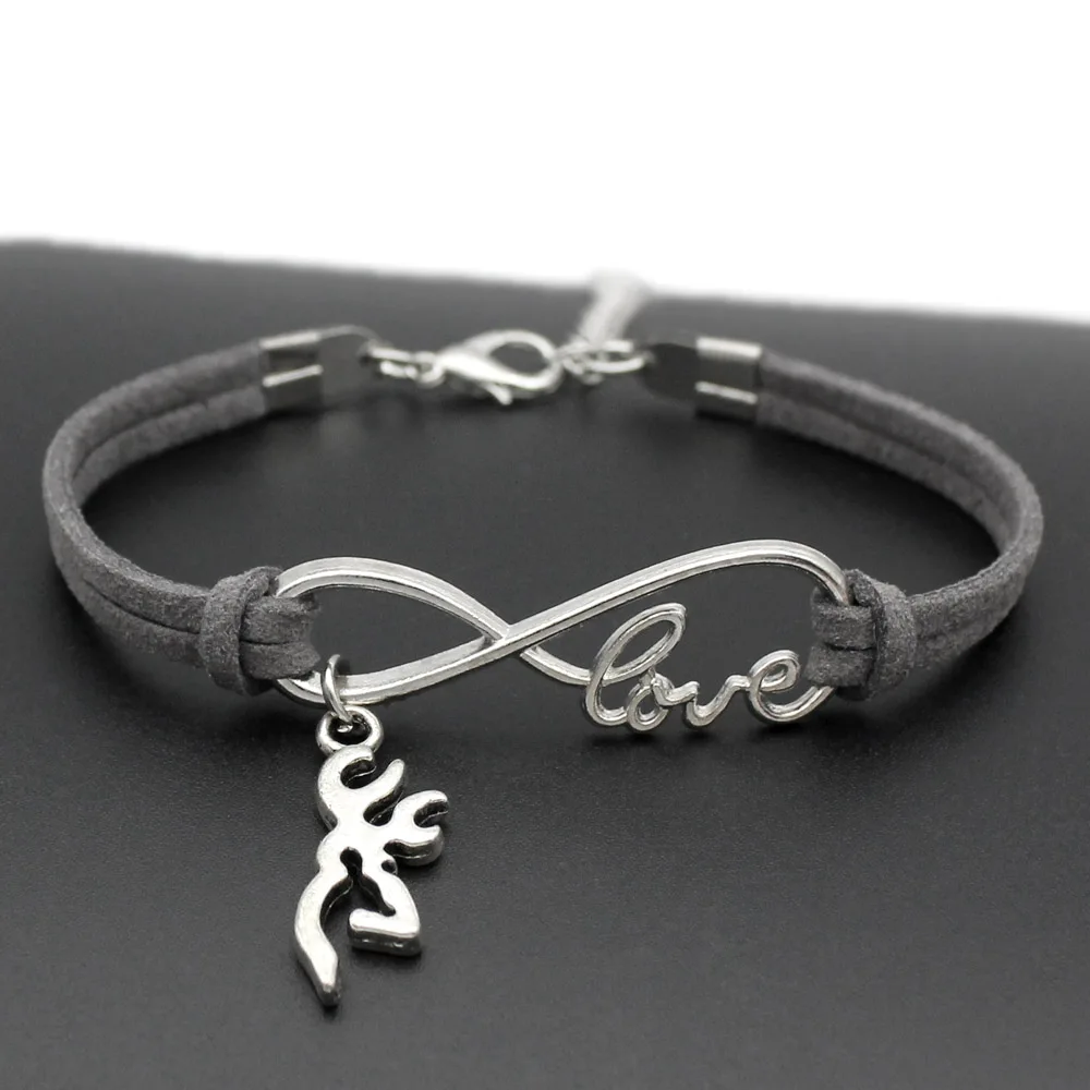 Fashion Infinity Love Deer Head Silhouette Charms Bracelets Antlers Friendship Bracelet For Women Men Gift | Украшения и