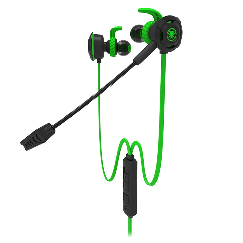 Зеленый Hongsund Plextone G30 Игровые наушники мобильный телефон для PS4/psp/PC 3,5 мм Проводная гарнитура с микрофоном шум игра наушники - Цвет: Зеленый