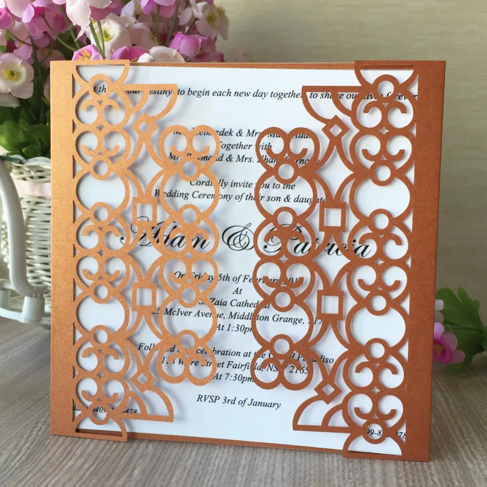 

30pcs Shimmer pearl paper Wedding Decoration invitation card Party Event Invitation birthday Dinner greeting Blessing cards