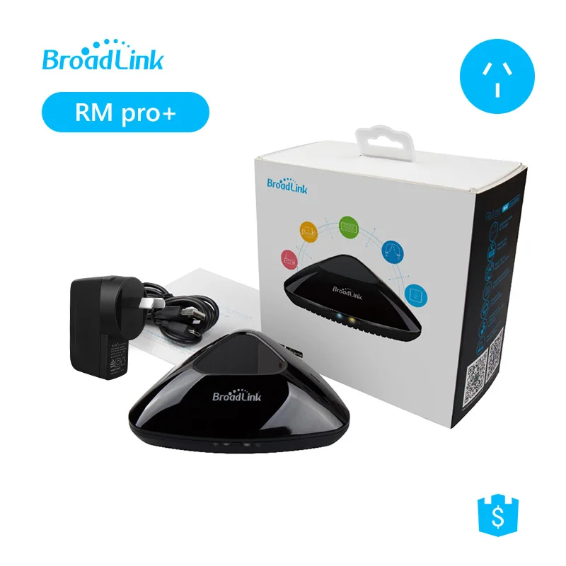 Broadlink RM Pro+ WiFi умный дом концентратор, ИК РФ все в одном автоматизации обучения универсальный пульт дистанционного управления, черный, подарок