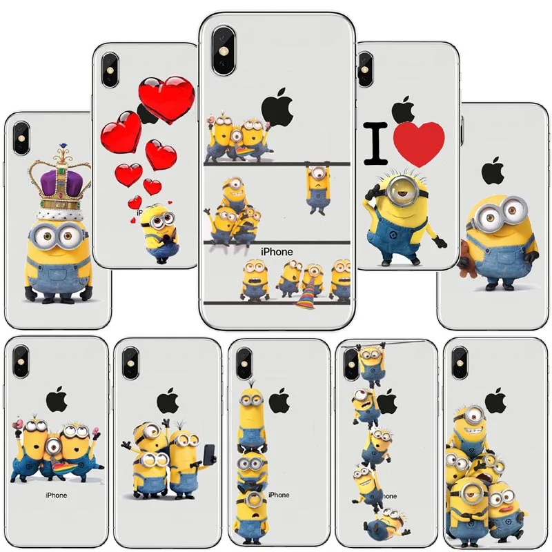 Милый дизайнерский чехол с миньонами из мультфильма Гадкий я для iphone 6 6s 5 5s SE 7 8 plus