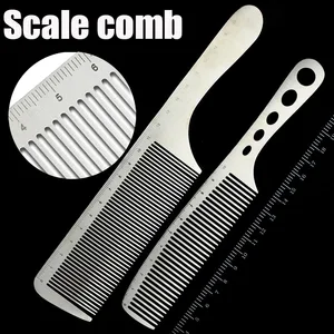 Мужская Расческа для парикмахерской sharond, расческа из нержавеющей стали, профессиональная плоская головка