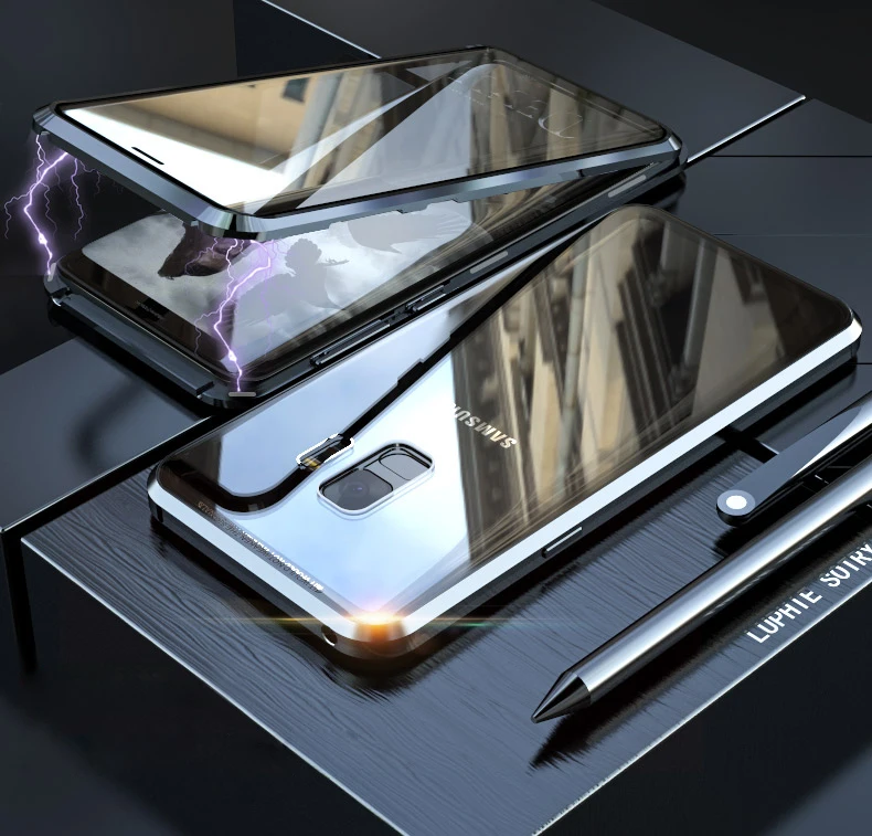 Передний и задний стеклянный чехол для samsung S10 чехол Note 9 8 металлические задние Чехлы для Galaxy S10 Plus чехол для samsung S9Plus чехол S S8