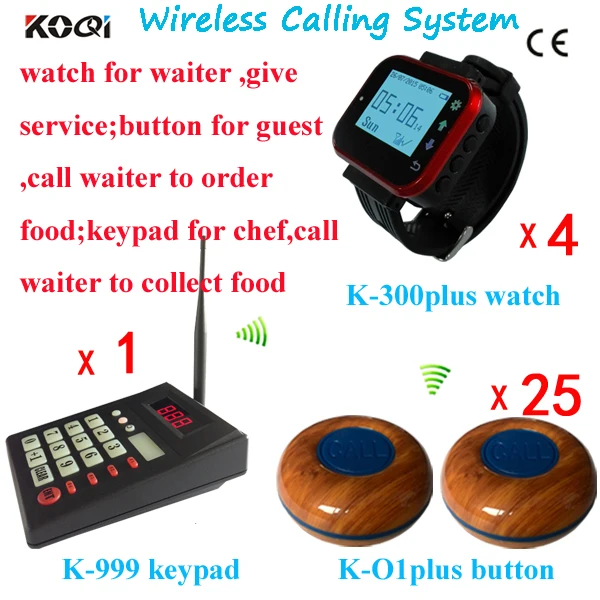 Беспроводная система вызова передатчик клавиатура для кухни бара шеф-повара
