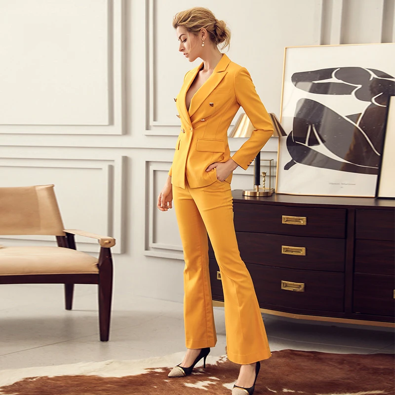 Костюм брючный женский деловой комплект из 2 предметов весна лето|Брючные