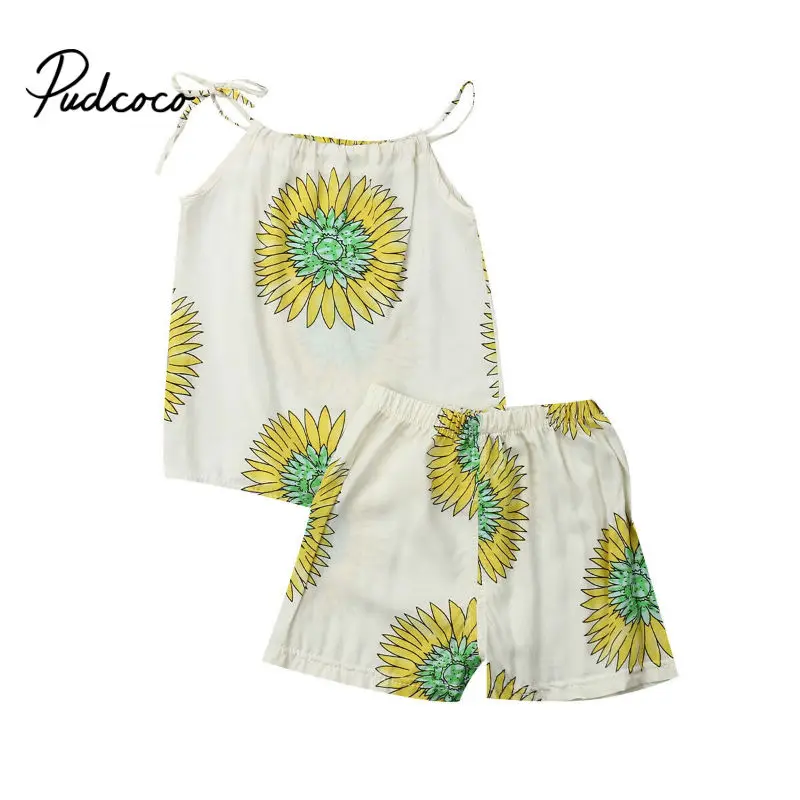 Комплект одежды из 2 предметов для новорожденных и маленьких девочек топы на