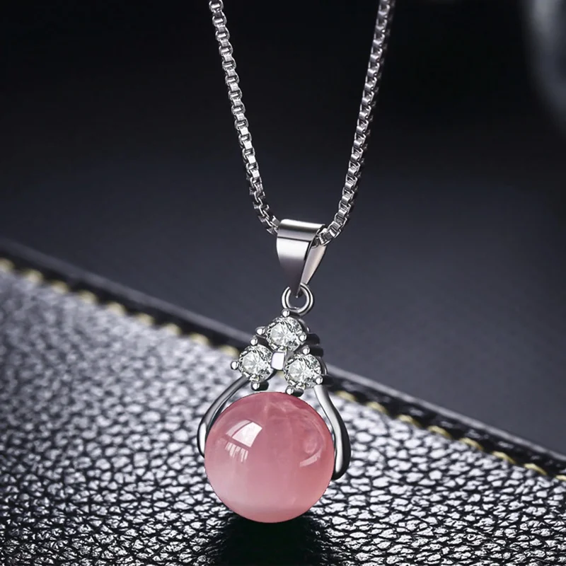 2019 Fashion Natural Green Stone Transfer Ball Beads Pendant Necklaces Long Link Chain Crystal Women Jewelry Gifts | Украшения и
