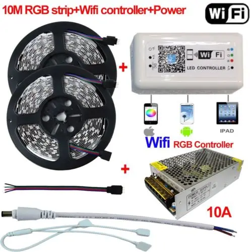 5-10 м 5050 RGB Светодиодная лента + Wifi контроллер от iPhone Android APP Power | Лампы и освещение