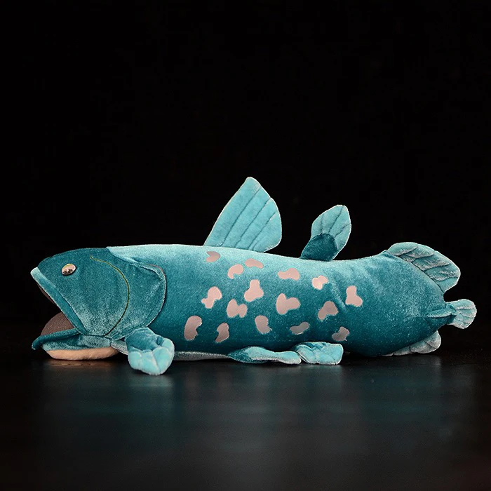 38 см длинные реалистичные объятия Coelacanth мягкие игрушки мягкие моделирование морские животные плюшевые игрушки рыба куклы для детей подарки на день рождения