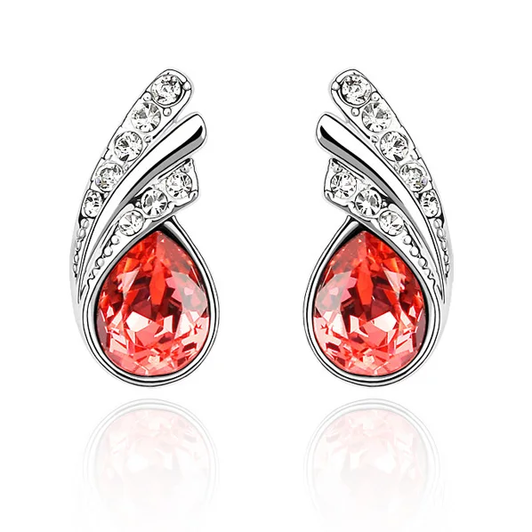 Свадебные серьги гвоздики с кристаллами Сваровски|stud earrings|stud earrings wholesalestud for women |
