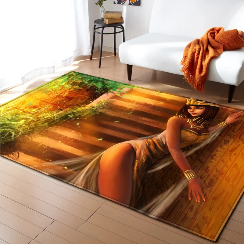 3D ковры с рисунком египетских фигур коврики для кабинета нескользящий коврик
