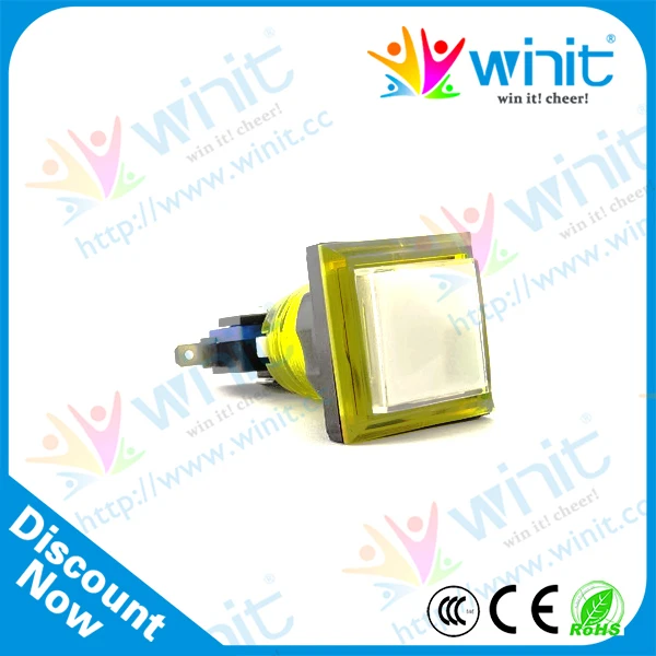 Квадратный кнопочный переключатель со светодиодной подсветкой и