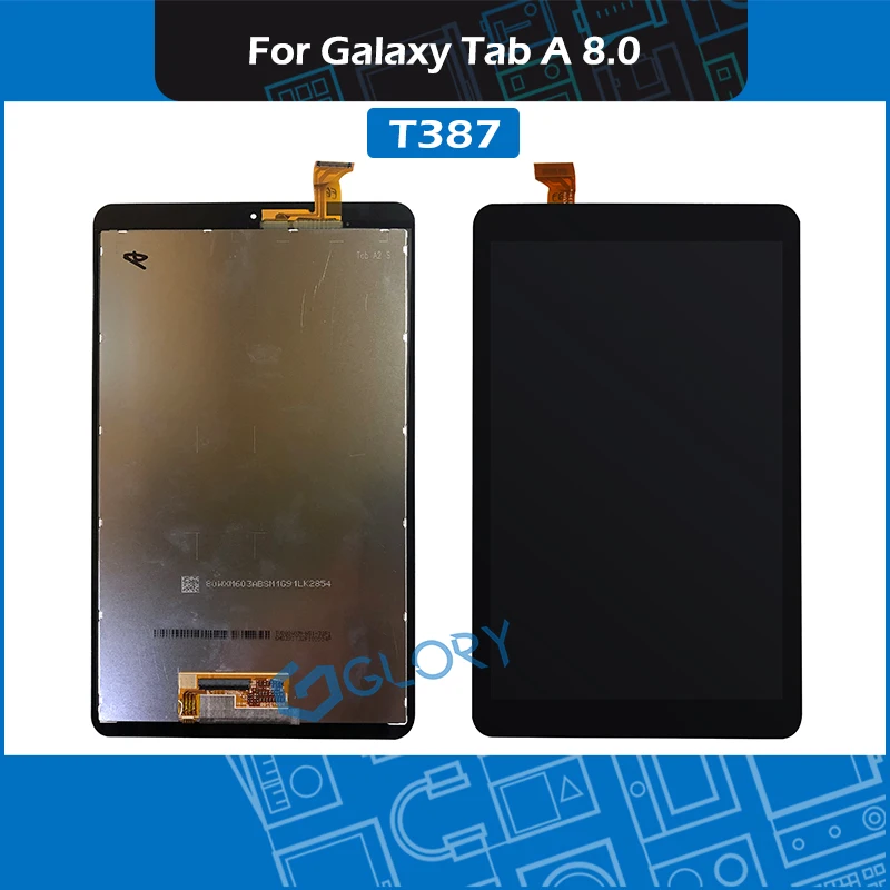 Черный T387 ЖК дисплей в сборе для Samsung Galaxy Tab A 8 0 2018 SM кодирующий преобразователь