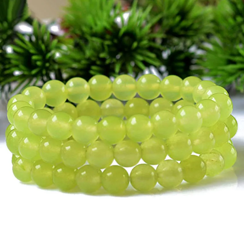 Высококачественные виноградные браслеты Chrysoprase для женщин 6-8 мм круглые каменные бусы «сделай сам» ювелирные изделия LB060125
