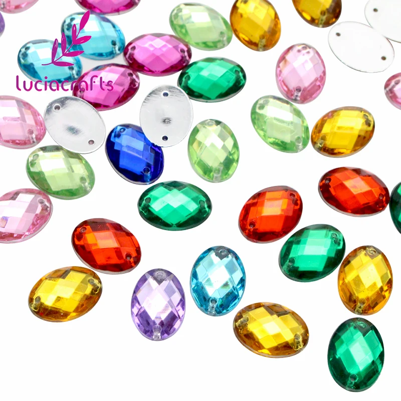 Стразы с двумя отверстиями для шитья 13 х18 мм 36 шт./лот|flat back crystals|crystal sew oncrystal on