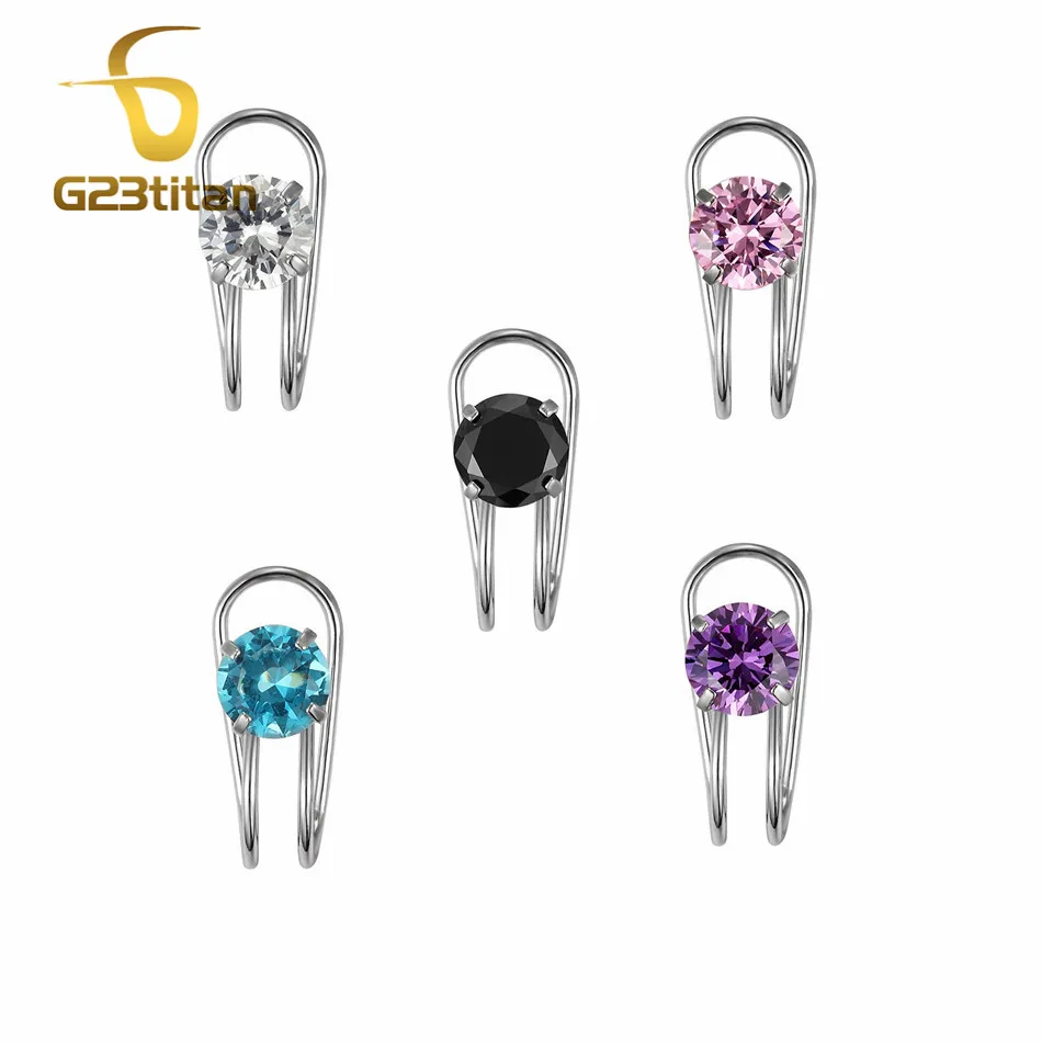 Серьги клипсы для пирсинга G23titan имитация уха серьги женщин и девушек 7 мм