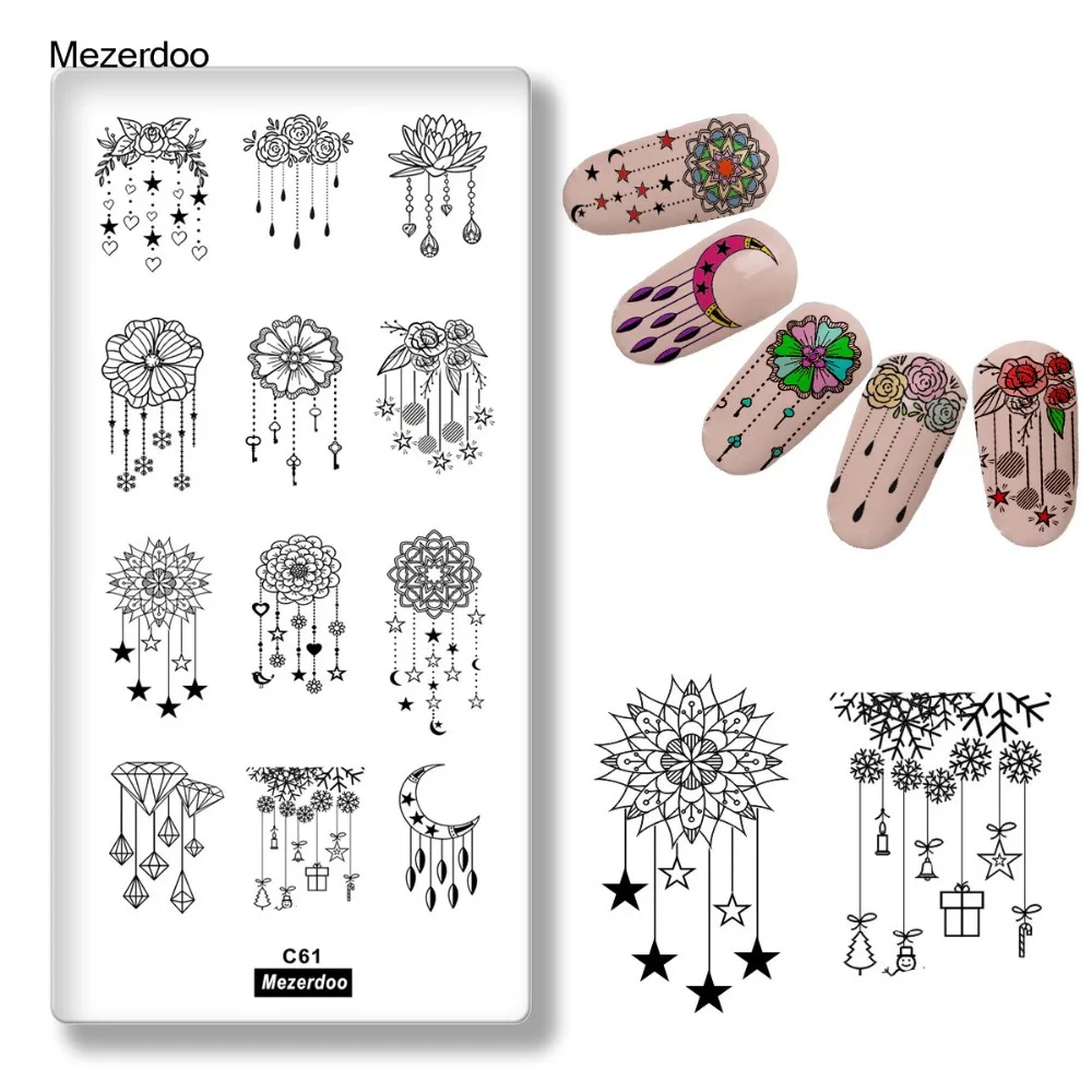 Художественный штамп с изображением для ногтей штамповочные пластины Луна