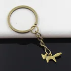 Брелок для ключей 20x10 мм, подвески лисицы, мужские украшения сделай сам, держатель для автомобильных ключей, сувенир, для подарка