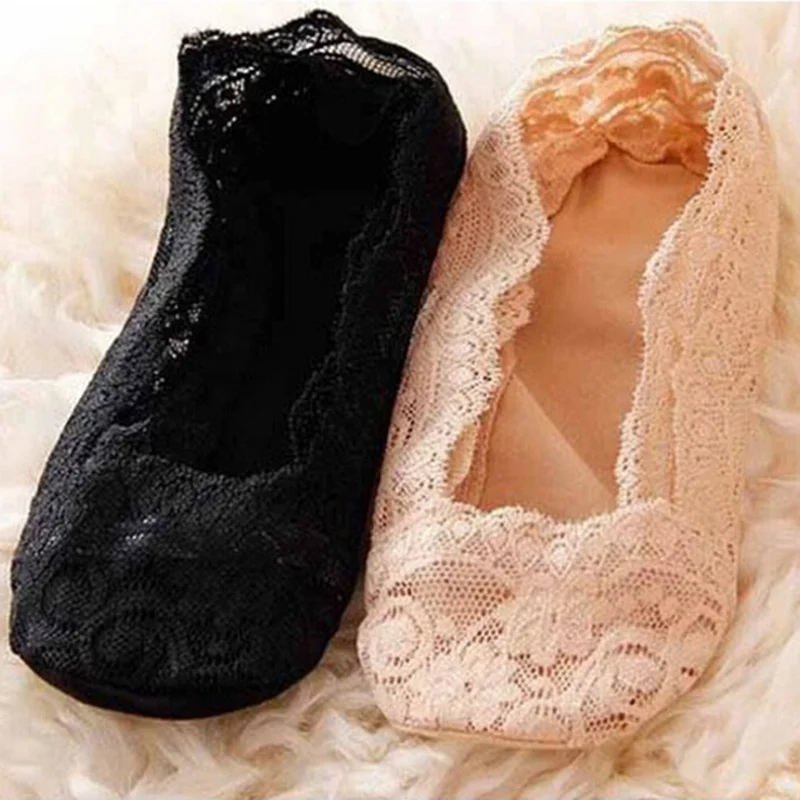 1 пара женские противоскользящие носки-невидимки | Женская одежда