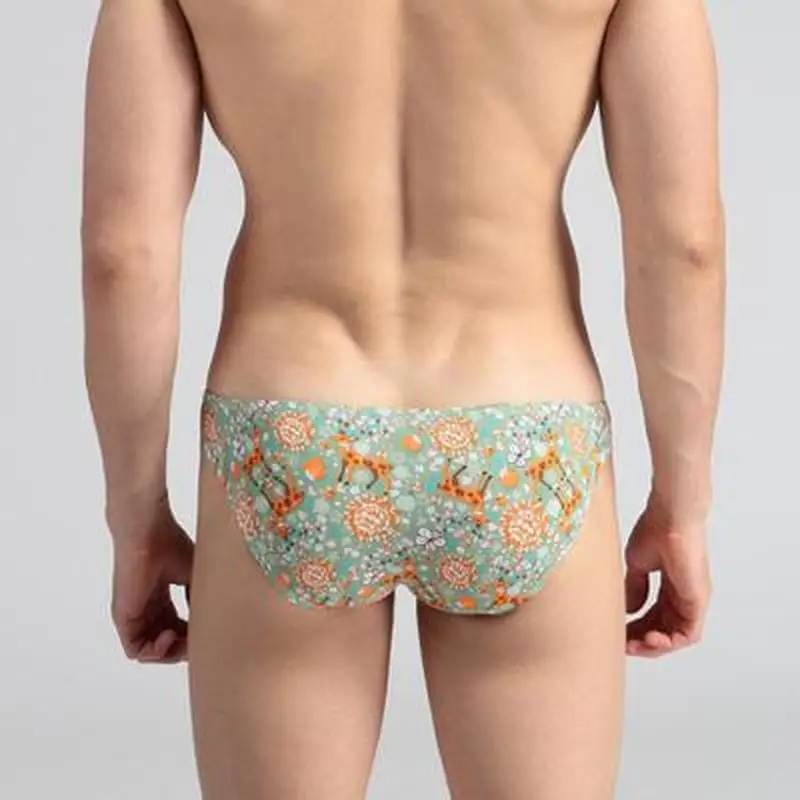 Мужское нижнее белье с цветочным принтом трусы низкой талией мужские мужское