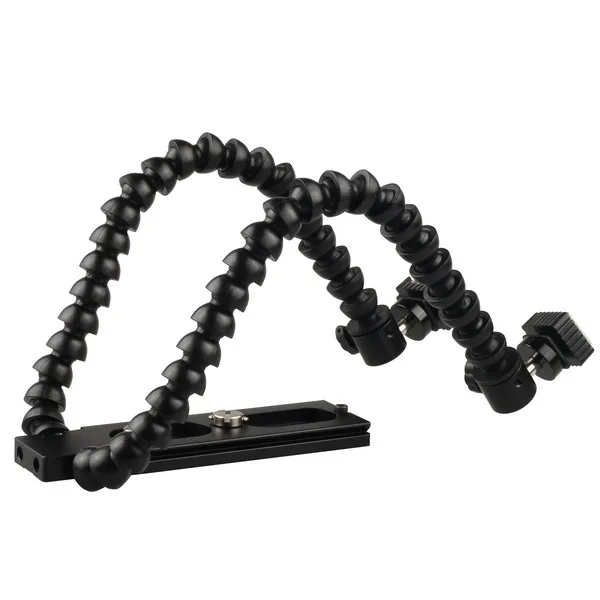 Двойной Гибкий Кронштейн для вспышки макросъемки камеры NIKON CANON