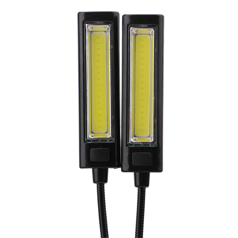 

Dual Head Arms LED Flexible Table Light Portable COB LED Clip-on Study Reading Desk Lights With USB Cable AAA Battery Lamp