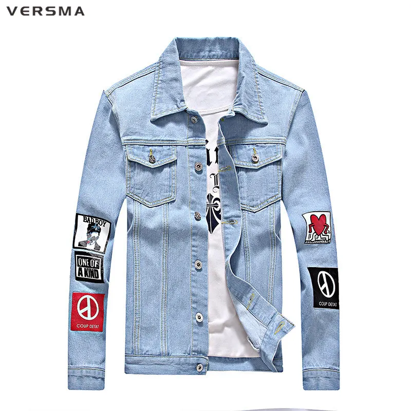 Versma Мода Harajuku G-Dragon один из Вид джинсовая куртка для Обувь для мальчиков Для мужчин плохо рубашка для мальчиков Джинсы для женщин Для мужчин одежда джинсовая рубашка Обувь для мальчиков 5XL