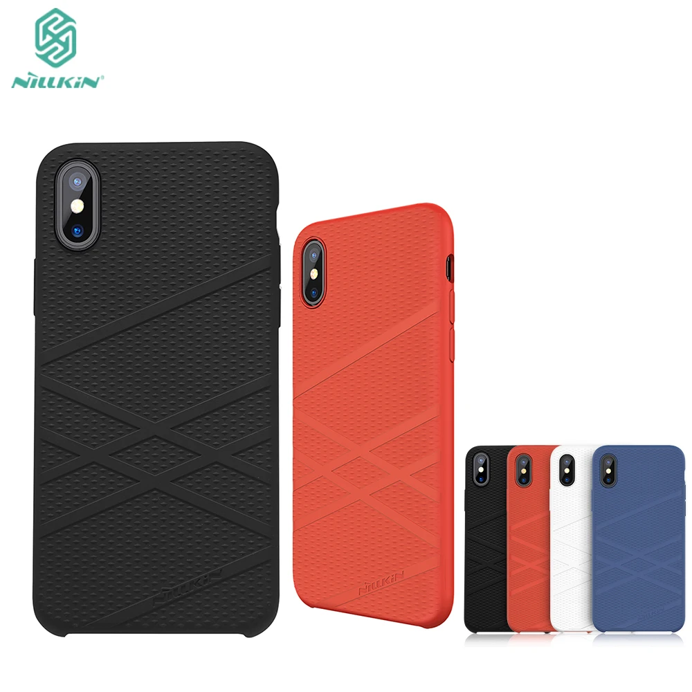 Оригинальный жидкий силиконовый чехол NILLKIN для Apple iphone X мягкий накладка 5 8 дюйма