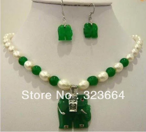 Горячая продажа! 3 цвета белый жемчуг и зеленый фиолетовый черный ожерелье слон