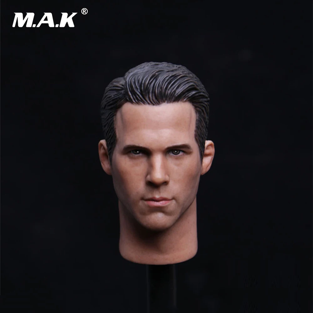 

1/6 Scale Ryan Reynolds Male Head PVC Sculpt Model For 12" Figure Body Toy