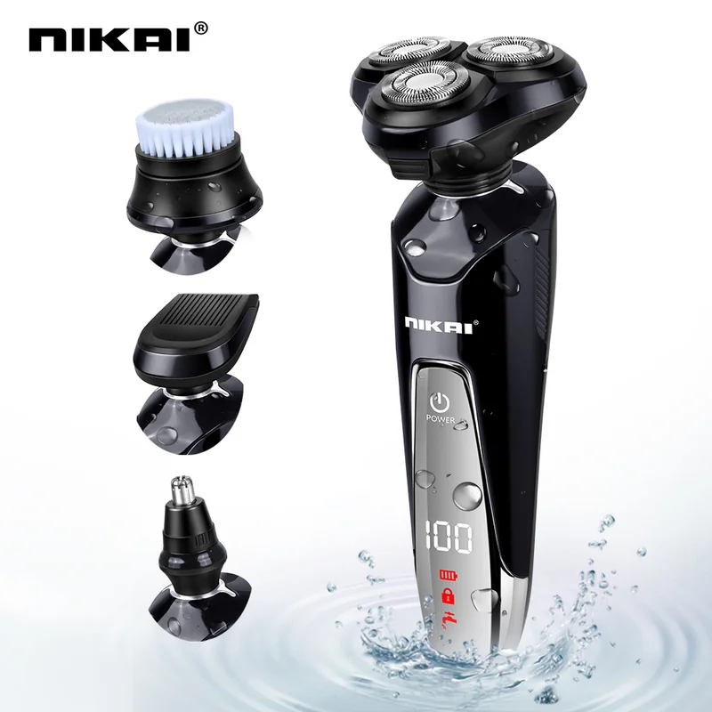 

NIKAI Shaver Electric Razor Shaving Machine Shavers Beard Trimmer for Men Beard Shaver Maquina De Afeitar Electrica Para Hombre