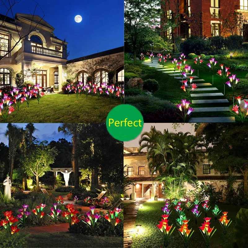 Уличные садовые светильники на солнечной батарее Модернизированный