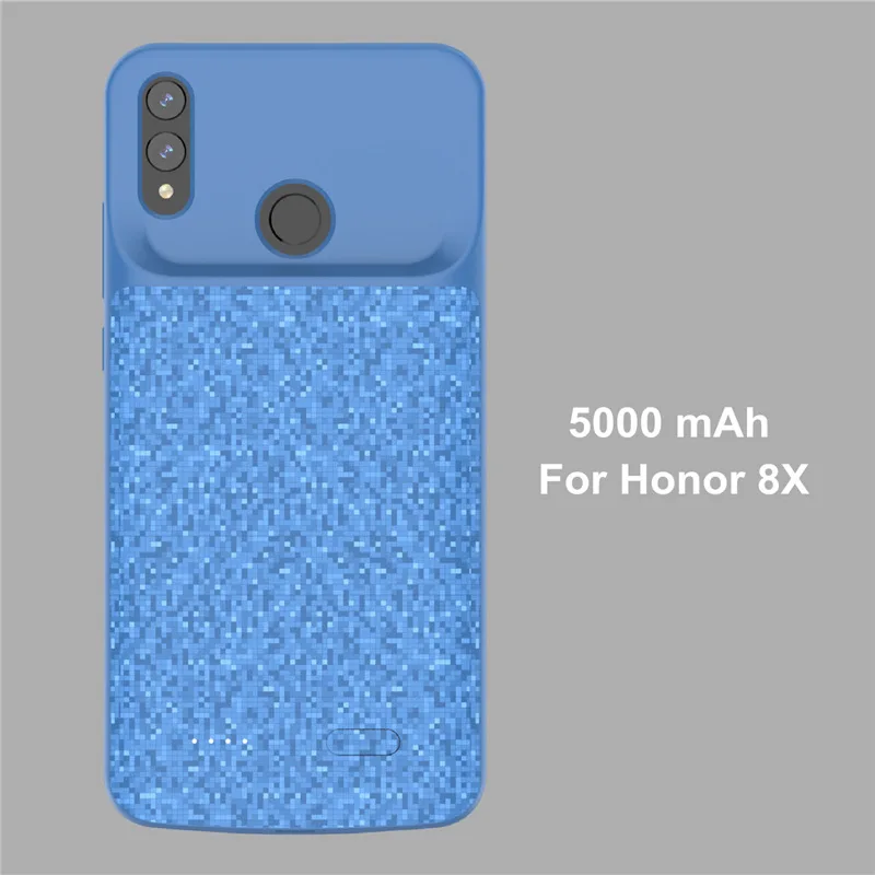 NTSPACE 5000 мАч ультра тонкий чехол для зарядного устройства для huawei Honor 8X внешний аккумулятор чехол для зарядки - Цвет: Blue