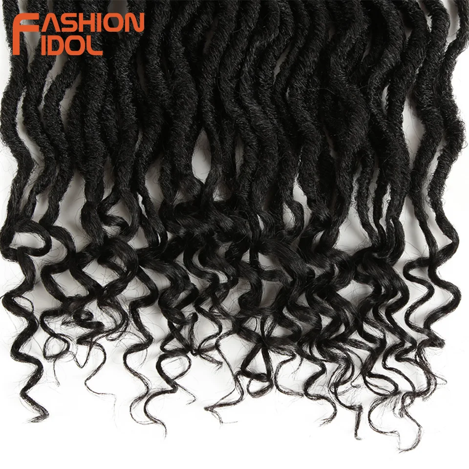 Мода IDOL Faux Locs Crotchet волосы для наращивания 20 дюймов вязанные крючком косички мягкие натуральные синтетические волосы Омбре синие коричневые волосы косички