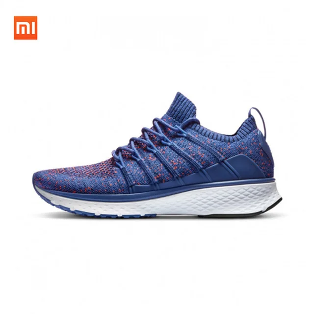 Оригинальная спортивная обувь Xiaomi Mijia 2 uni-форма Techinique новая система блокировки рыбьей кости эластичная вязаная вамп Smart Sports - Цвет: dark blue 43
