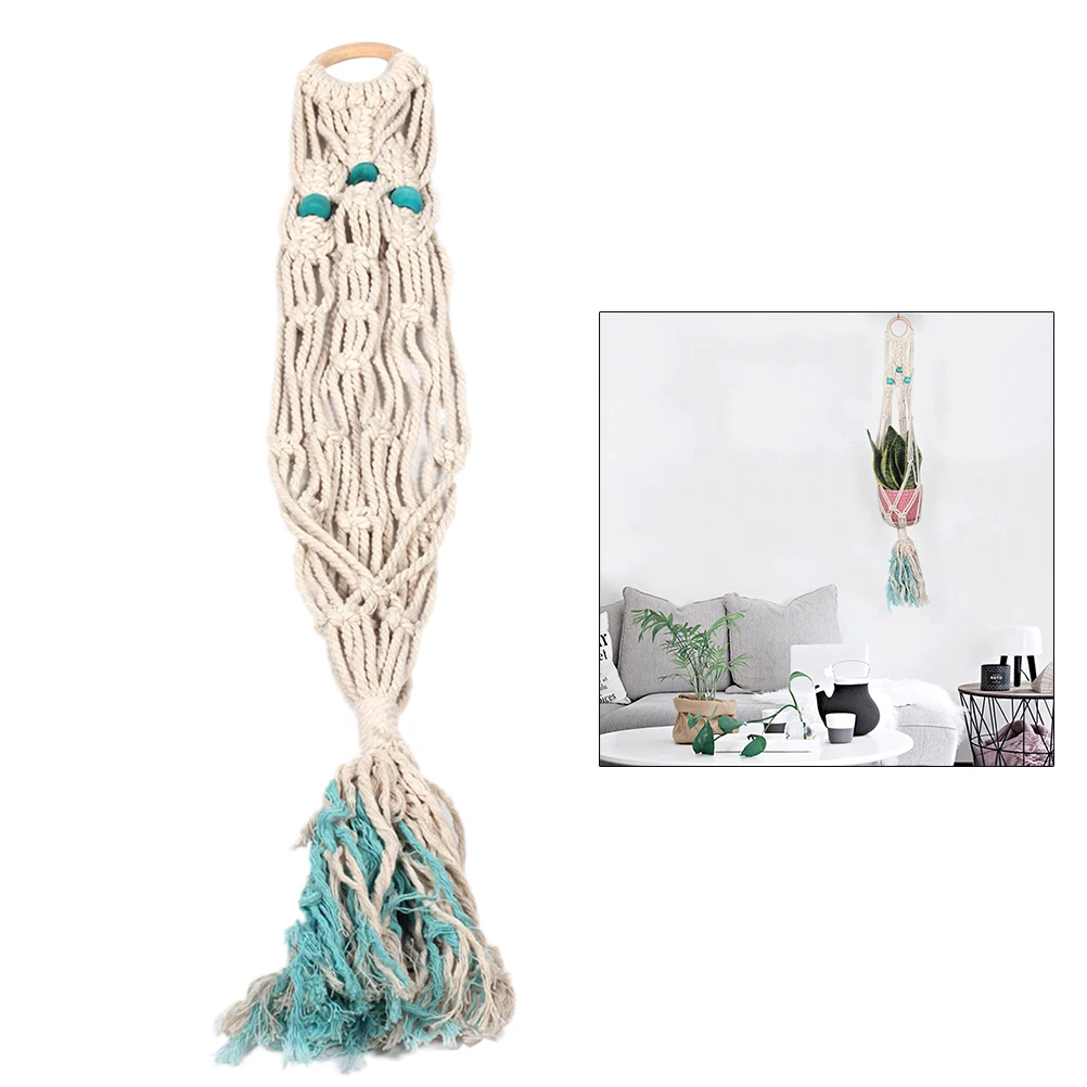 Плетеная кисточка ручной работы богемный скандинавский цветочный горшок с