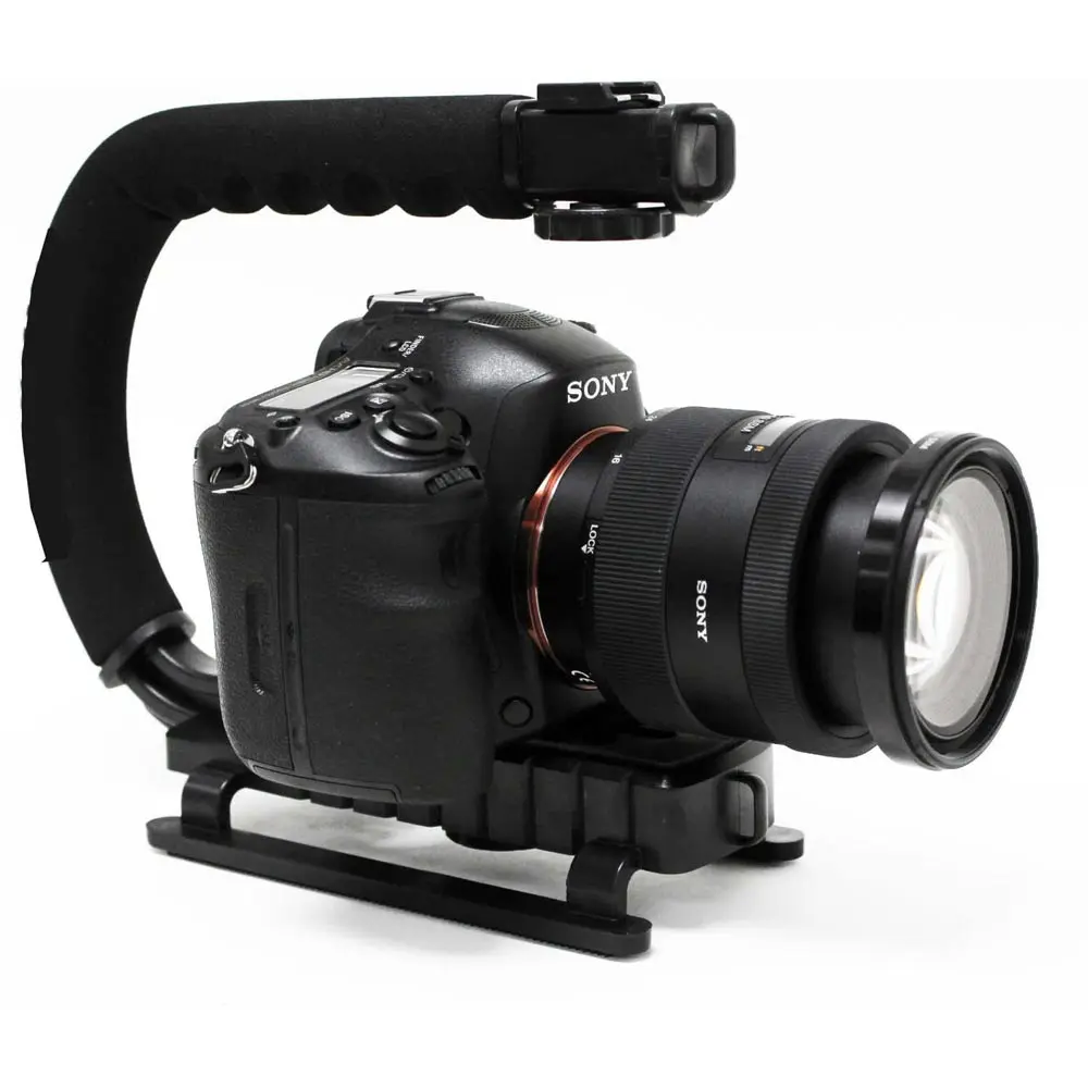 Black C / U Shape Bracket Holder Stabilizer Video Handheld Grip For DSLR Camera | Tools