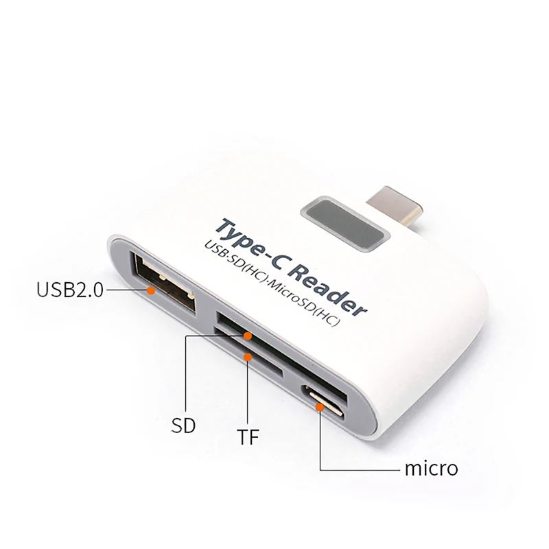 USB3.1 Type-C Card Reader USB-C to USB2.0 SD TF Micro USB Multifunction Converter for Phone Computer Date Transfer Use | Компьютеры и