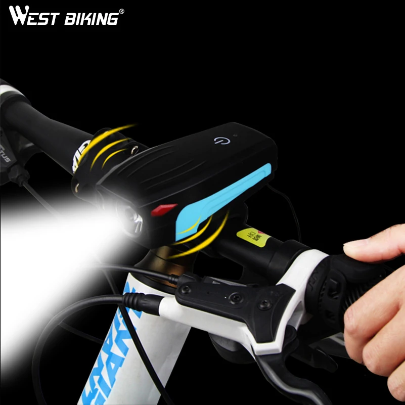 WEST BIKING велосипед передний светильник USB Светодиодная лампа 2000 мА/ч 5 режимов для