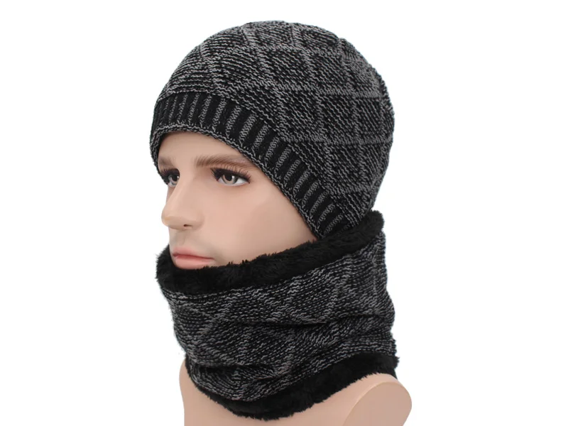AETRUE зимние Skullies Beanies, мужской шарф, вязаная шапка, шапки, мужские маски Gorras Bonnet, теплые зимние головные уборы для мужчин и женщин, шапки бини
