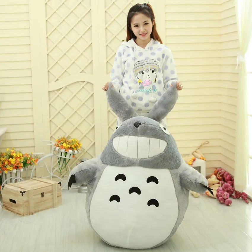 Мультяшная плюшевая кукла Мой сосед Тоторо игрушки 30 см/60 см улыбающийся большой
