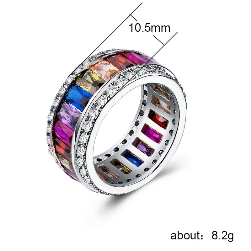 Mecresh Bohemia AAA + CZ женские кольца модные вечерние выпускного вечера пышные ювелирные