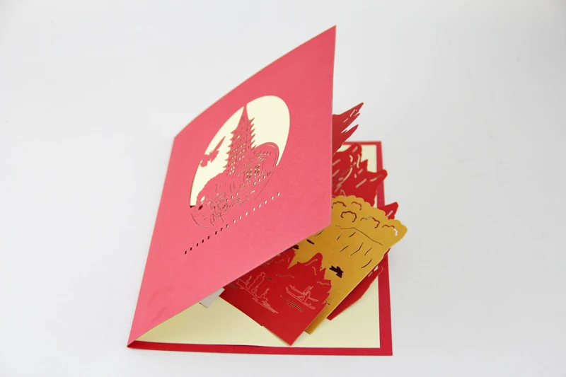Туристическая карта Guilin/3D kirigami/открытки ручной работы подарок для мужчин