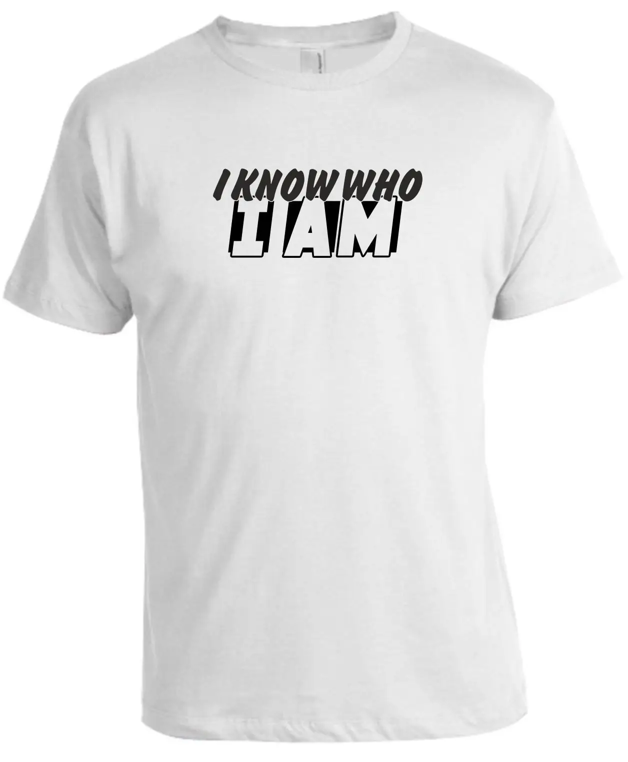 Христианская религиозная футболка I KNOW WHO AM Jesus Bible Religion новые футболки Забавные