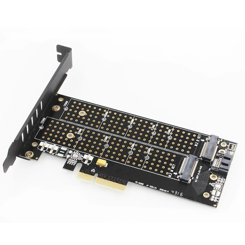 Адаптер M.2 NVMe SSD NGFF на PCIE X4 ключ M B поддержка двойной интерфейсной карты PCI Express 3 0x4